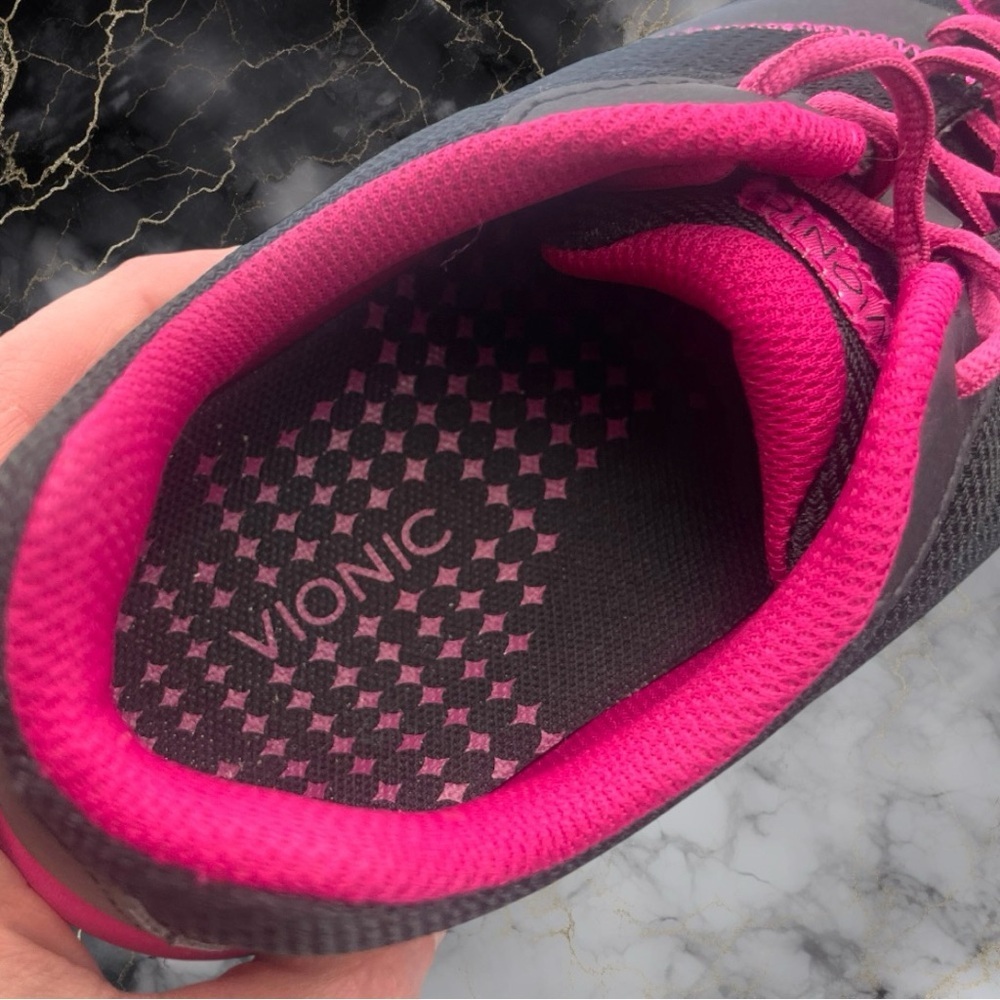 Vionic Kona Women's Sneakers in Black and Pink Size 6.5 Wide - Picture 8 of 14